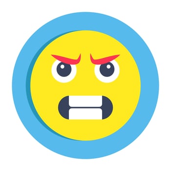 Perfect design icon of grimacing face vector