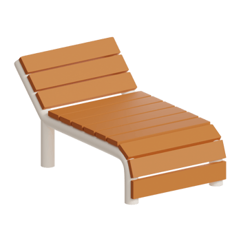 Beach chair summer icon 3d png