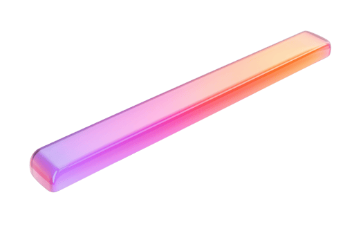 A long, gradient-colored light bar featuring a smooth, rounded design with vibrant hues transitioning from pink to orange. png