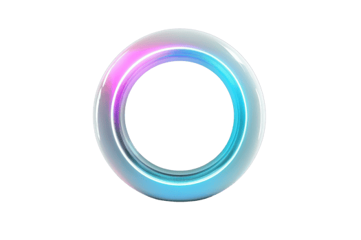 A circular design featuring a gradient of blue and pink hues, creating a modern and sleek appearance. png