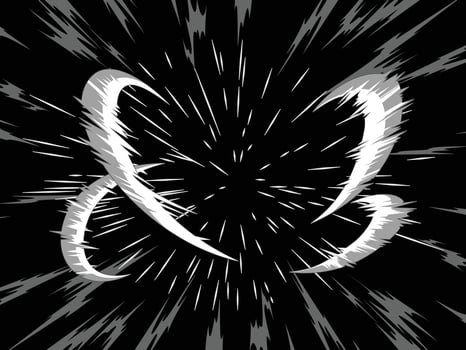 comic action sword slash motion vector