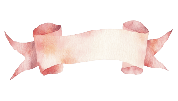 Pink watercolor ribbon banner isolated on transparent background, ideal for adding a touch of elegance to designs, invitations, and creative projects png