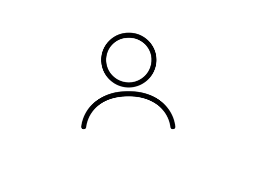 A silhouette of a person with a circular head and a minimalistic body structure, showcasing a simple design. png