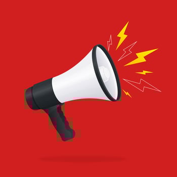 Stylized Megaphone Graphic for Communication and Publicity vector