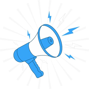 Megaphone concept illustration in flat style vector