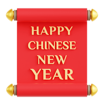 Happy Chinese New Year 3D Illustration png