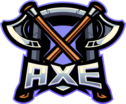 Axe esport mascot logo design png