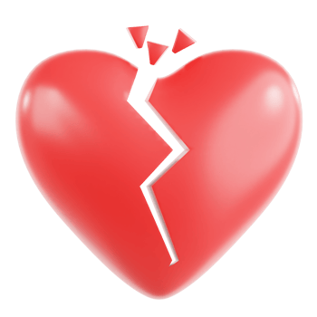 3D Heartbreak Illustration png