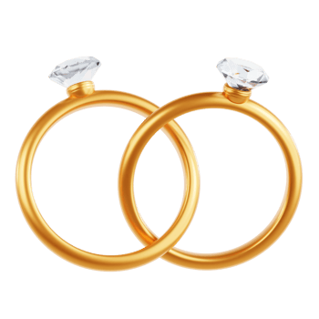 3D Couple Ring Illustration png
