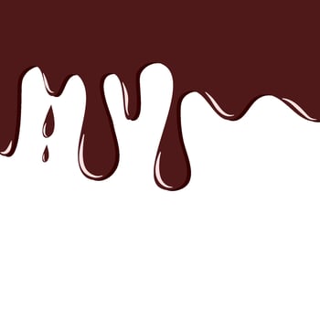 Choco melting drip vector