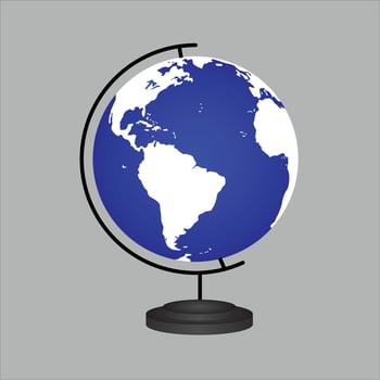 Earth globe model vector