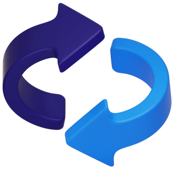 3d exchange icon. 3d render payment icon png