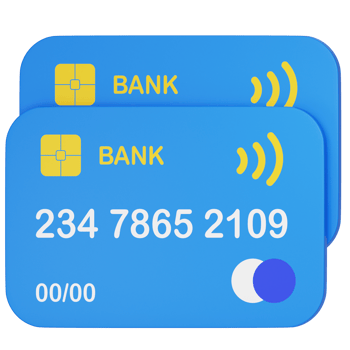 card 3d icon. 3d render payment icon png