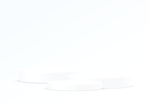 White background 3d with podium. Space for selling products on the website. illustration. vector