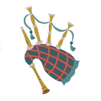 Bagpipe icon clipart avatar logotype concepte isolated illustration vector