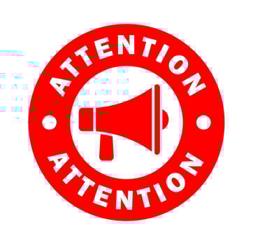 Megaphone news attention round Grunge stamp icon shape symbol. Voice sound speech logo silhouette sign. Loudspeaker amplifier. illustration image. Isolated on white background. vector