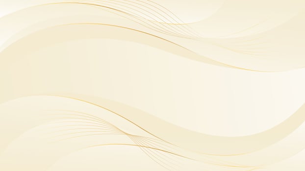 Beige Luxury wave background with abstract gold lines. wallpaper vector