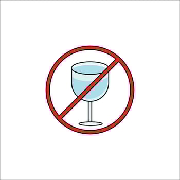 no alcohol sign illustration vector