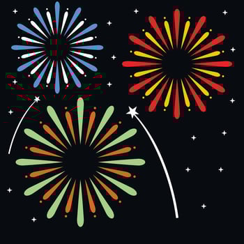 Abstract firework colorful design template vector