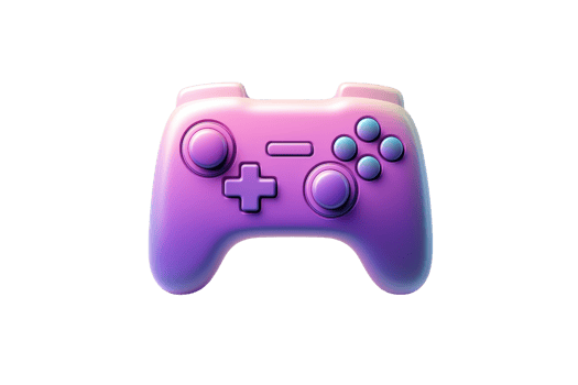 A vibrant game controller featuring various buttons and a sleek design, perfect for gaming enthusiasts. png