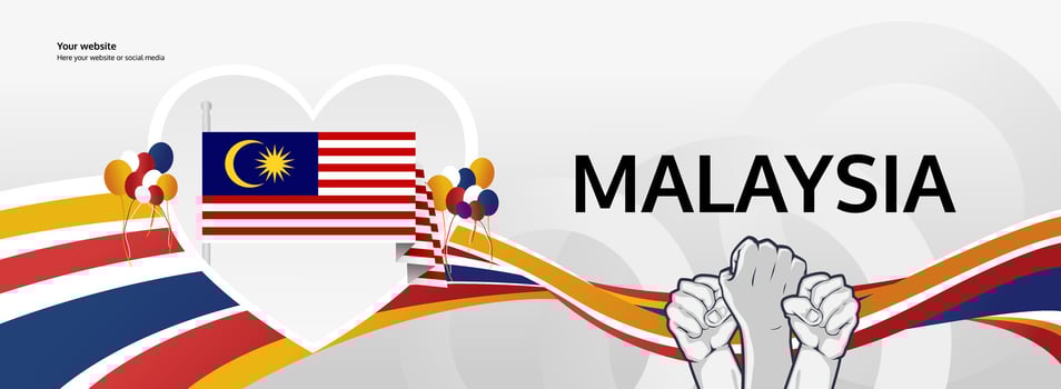 Celebrate the spirit of Malaysian Independence on August 31st with fresh and attractive national holiday banner templates. vector
