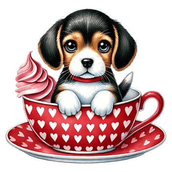 Cute dog breed Beagle sitting in full length isolated png