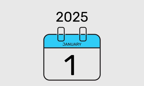 1 january Calendar icon concept design vector