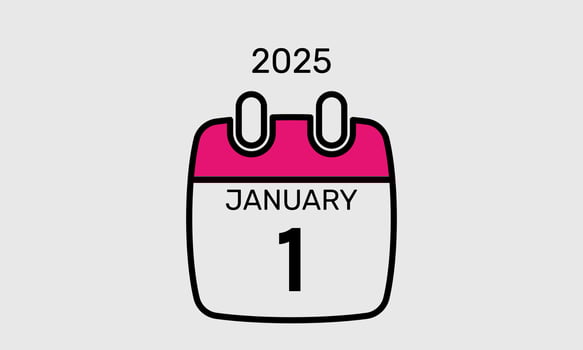 1 january Calendar flat icon design vector