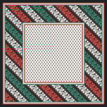 batik keffiyeh combination scarf design vector