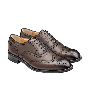 Elegant Dark Brown Brogue Shoes with Lace-up Detail. png