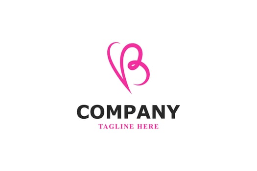 creative letter b butterfly logo design vector