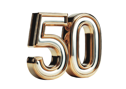 50th anniversary of the golden number 50 png