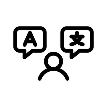 Spoken Language Icon Symbol Design Illustration vector