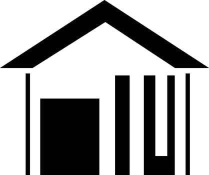 Simple Black Line Art Real estate logo, Home icon logo of a House vector