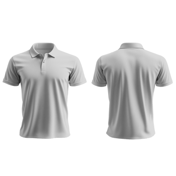 white Polo shirt, clothes on isolated transparent background. png