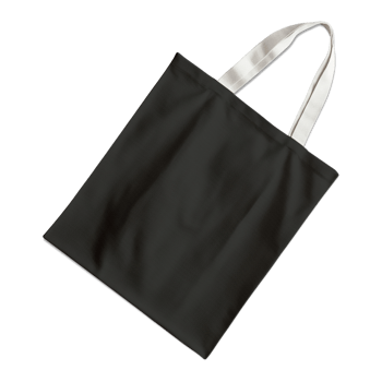 black tote bags mockup on isolated transparent background png