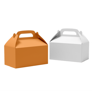 Takeaway box brown and white isolated on transparent background png