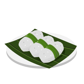 Lemper indonesian food on the plate vector