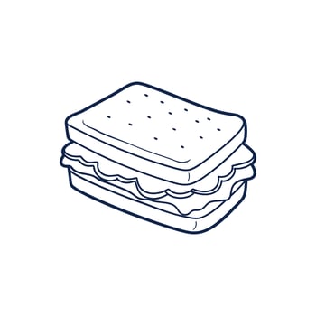 From Crust to Crumb Sandwich Art vector