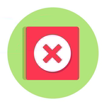 Conceptual flat design icon of cross sign vector