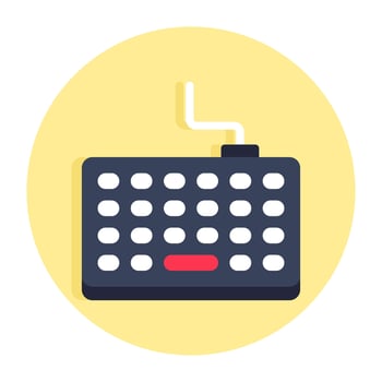 Editable design icon of keyboard vector