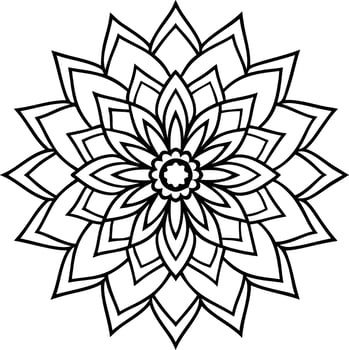 Mandala design silhouette vector