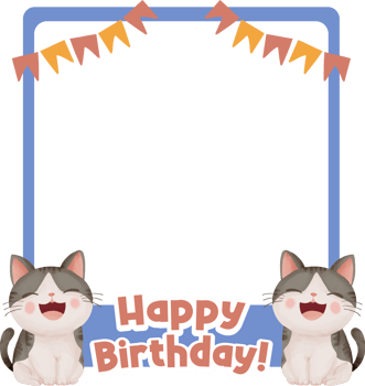 Cute Cat Frame png