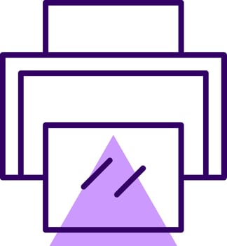 Print Outline Shape Style Icon vector