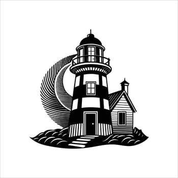 Whimsical Lighthouse Art vector
