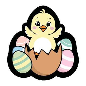 Easter chick clipart vector