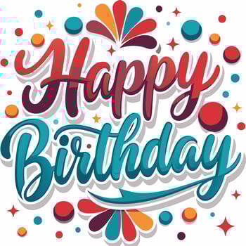 happy birthday card illustration vector