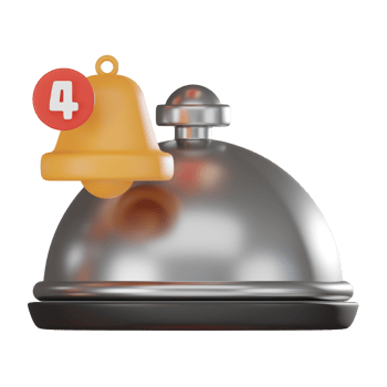 3D render, Food Delivery Notification for App Designs, Icon Illustration png