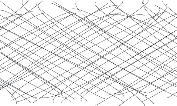Wire Mesh Fence Torn, Destroyed, Broken Metal Grid Scratch Rough Line Mesh On A White Background vector