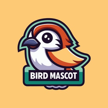 bird mascot logo design vector
